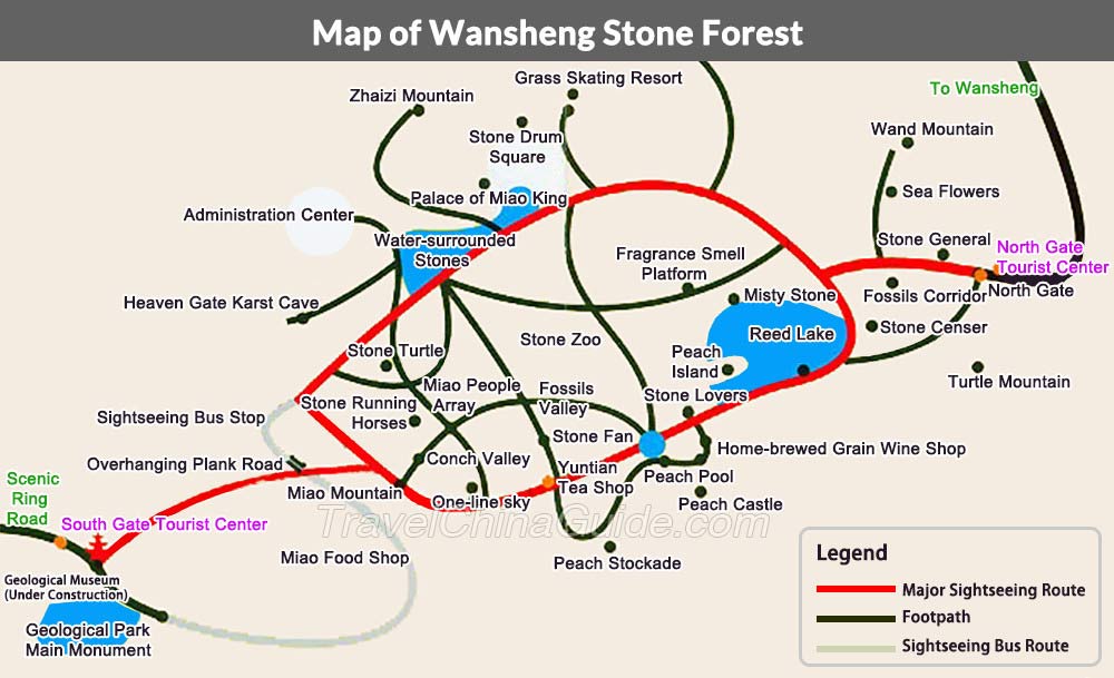 Wansheng-stone-forest map.jpg