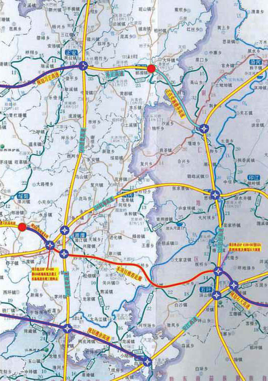Meitan to Shiqian expressway route.jpg